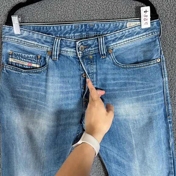 Diesel Safado Slim Straight Button Fly Jeans - Men's Size 33*32(Fit 33*30) Blue - Picture 2 of 10